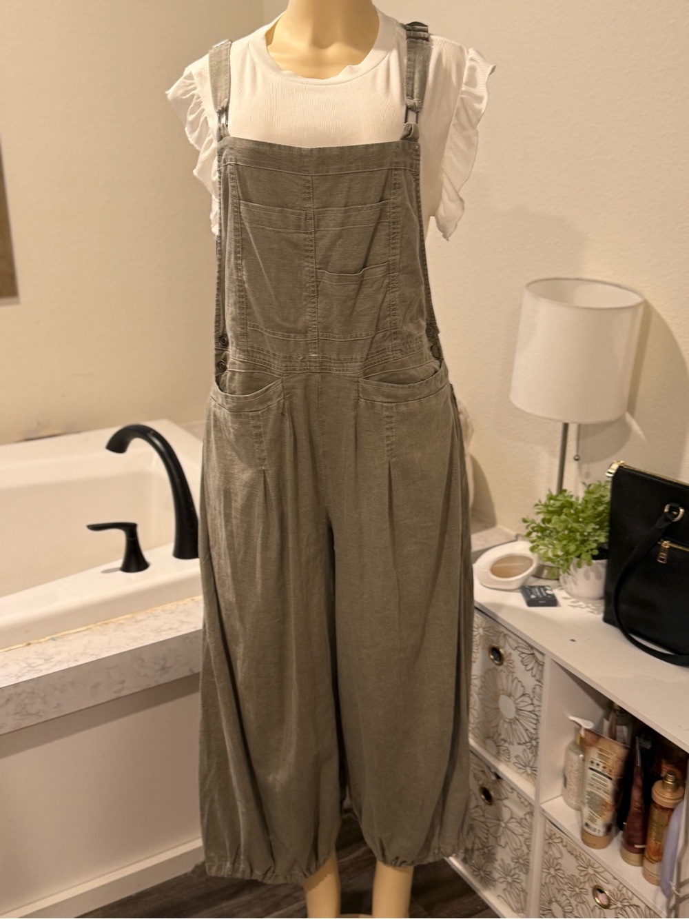 Blue Velvet Linen Blend Overalls | Medium 🤎